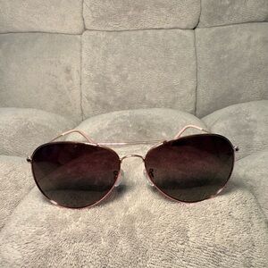 Rose Gold Aviator Sunglasses